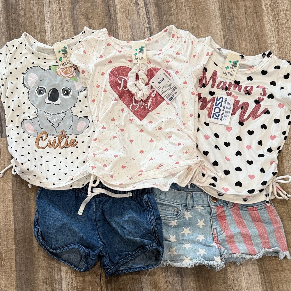 Kids Summer Bundle: Short Sleeve Tees - Koala, Mama’s Mini, Daddy’s Girl Size 4T